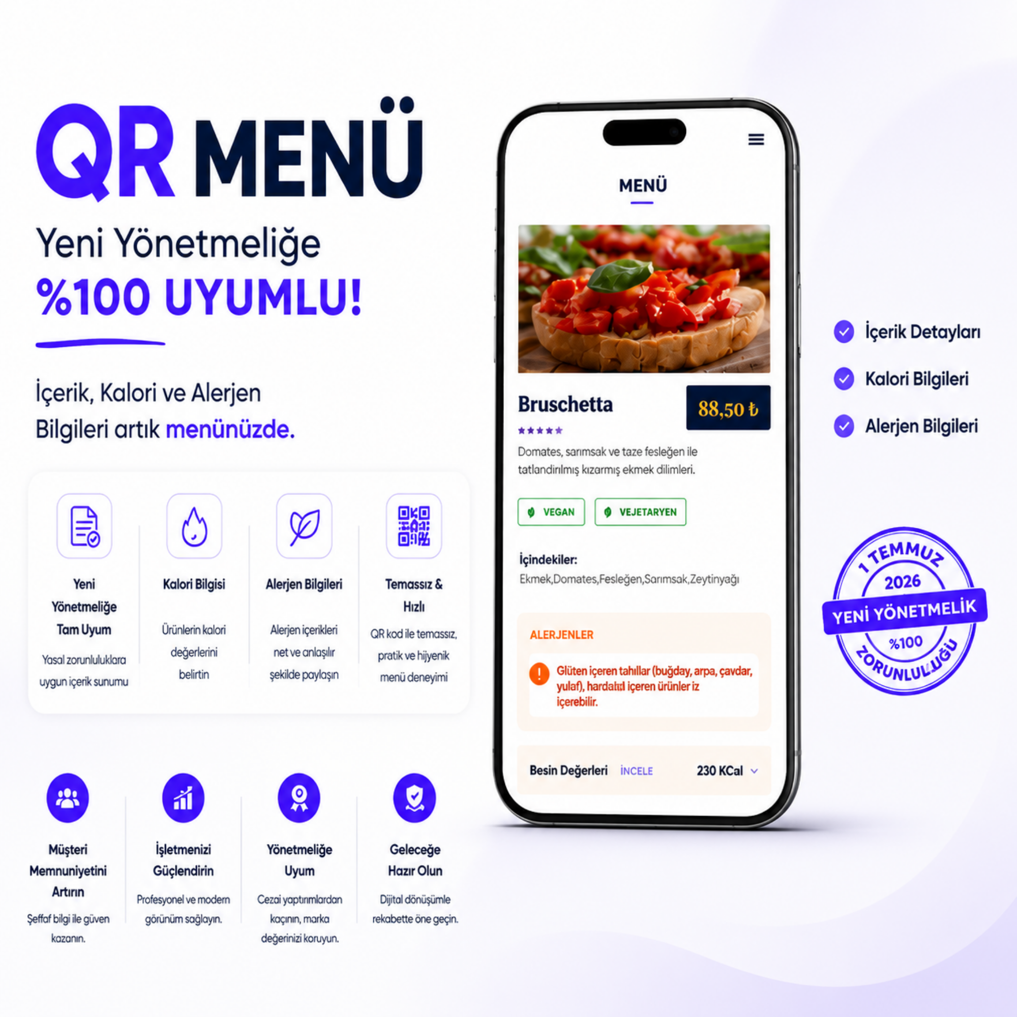 QR Menü Özellikleri